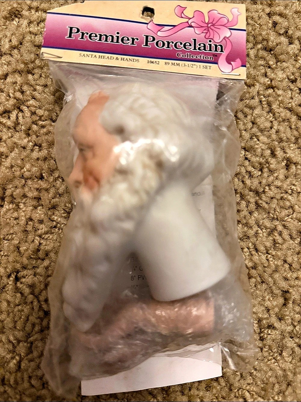 Premier Porcelain Santa Head & Hands Porcelain Santa Decorative Figure NWT